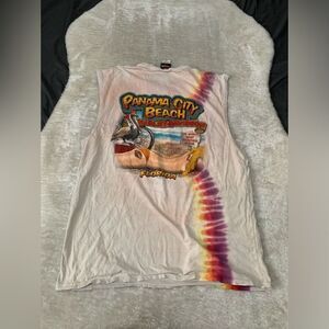 Harley‎ Davidson Muscle Tee Tie Dye Shirt Size XL Panama City Florida Top